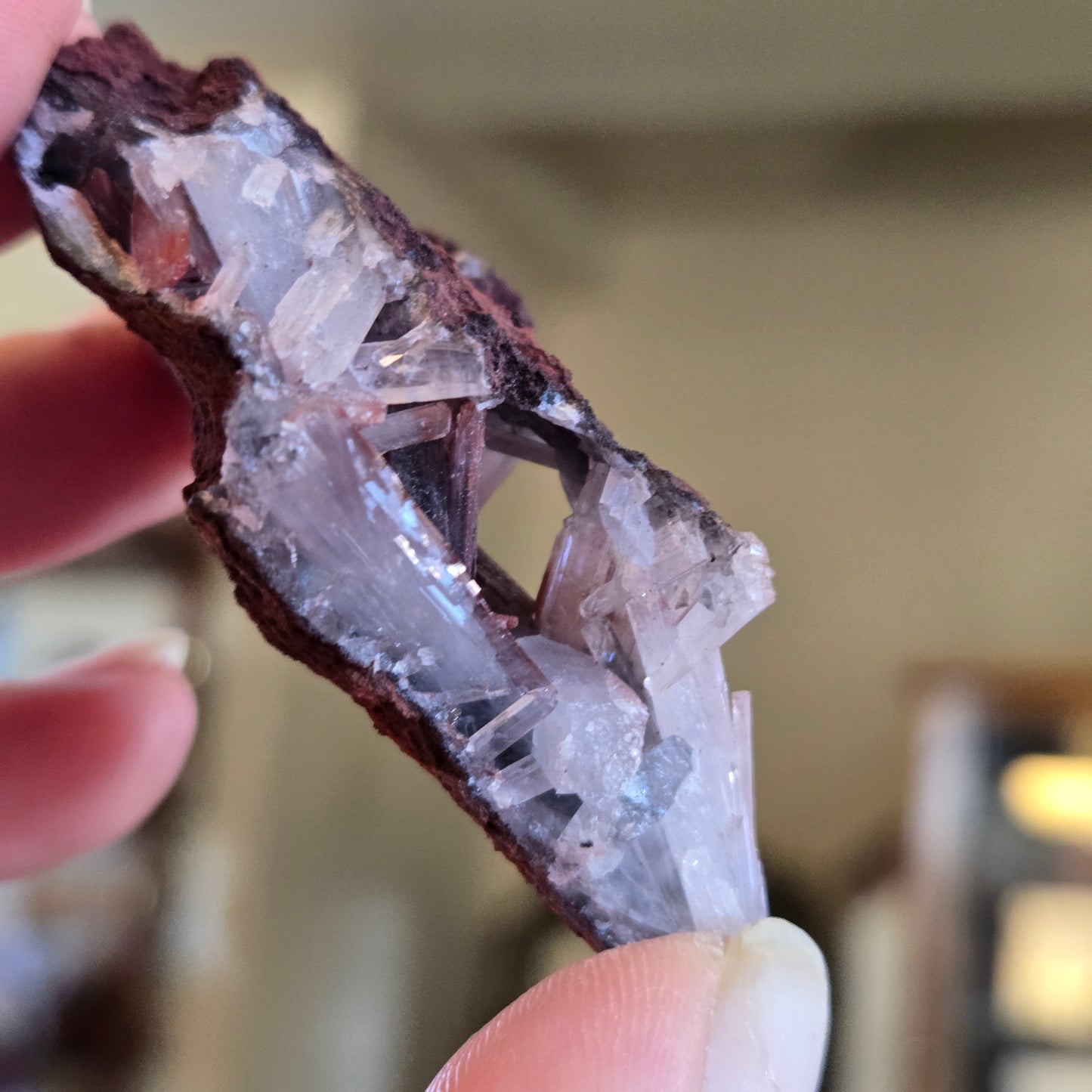 Hematite encrusted quartz portal