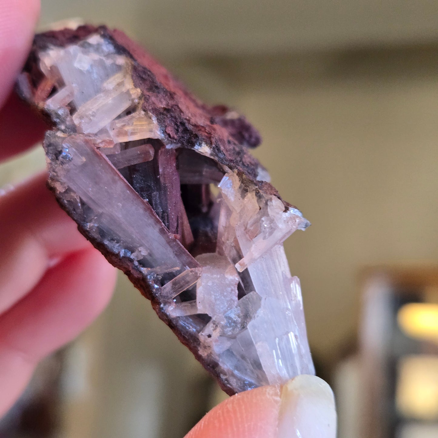 Hematite encrusted quartz portal