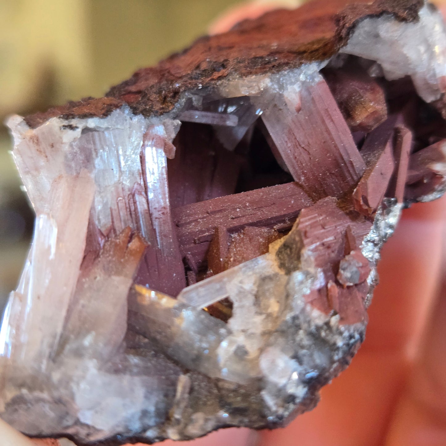 Hematite encrusted quartz portal