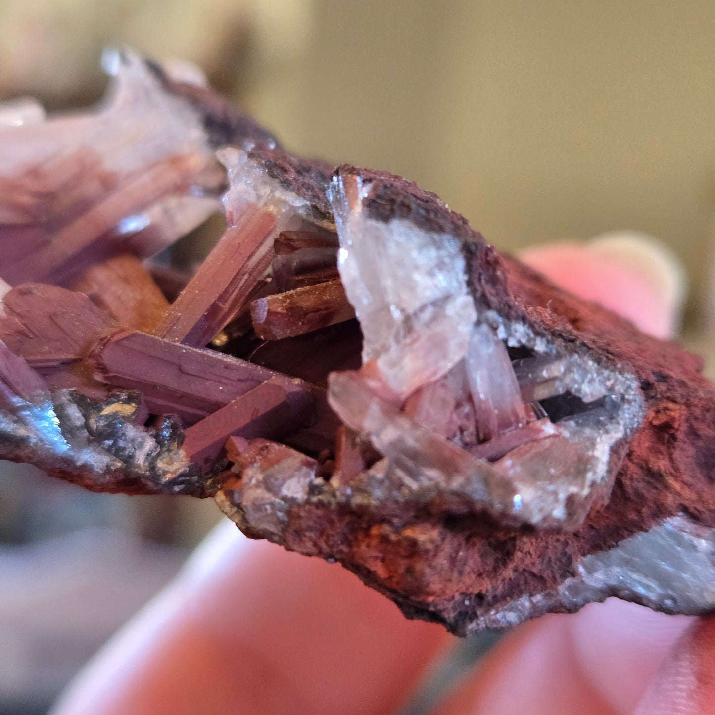 Hematite encrusted quartz portal