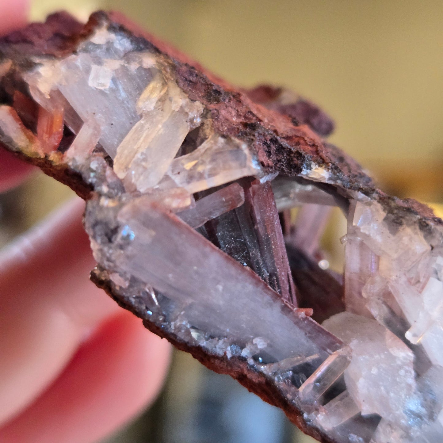 Hematite encrusted quartz portal
