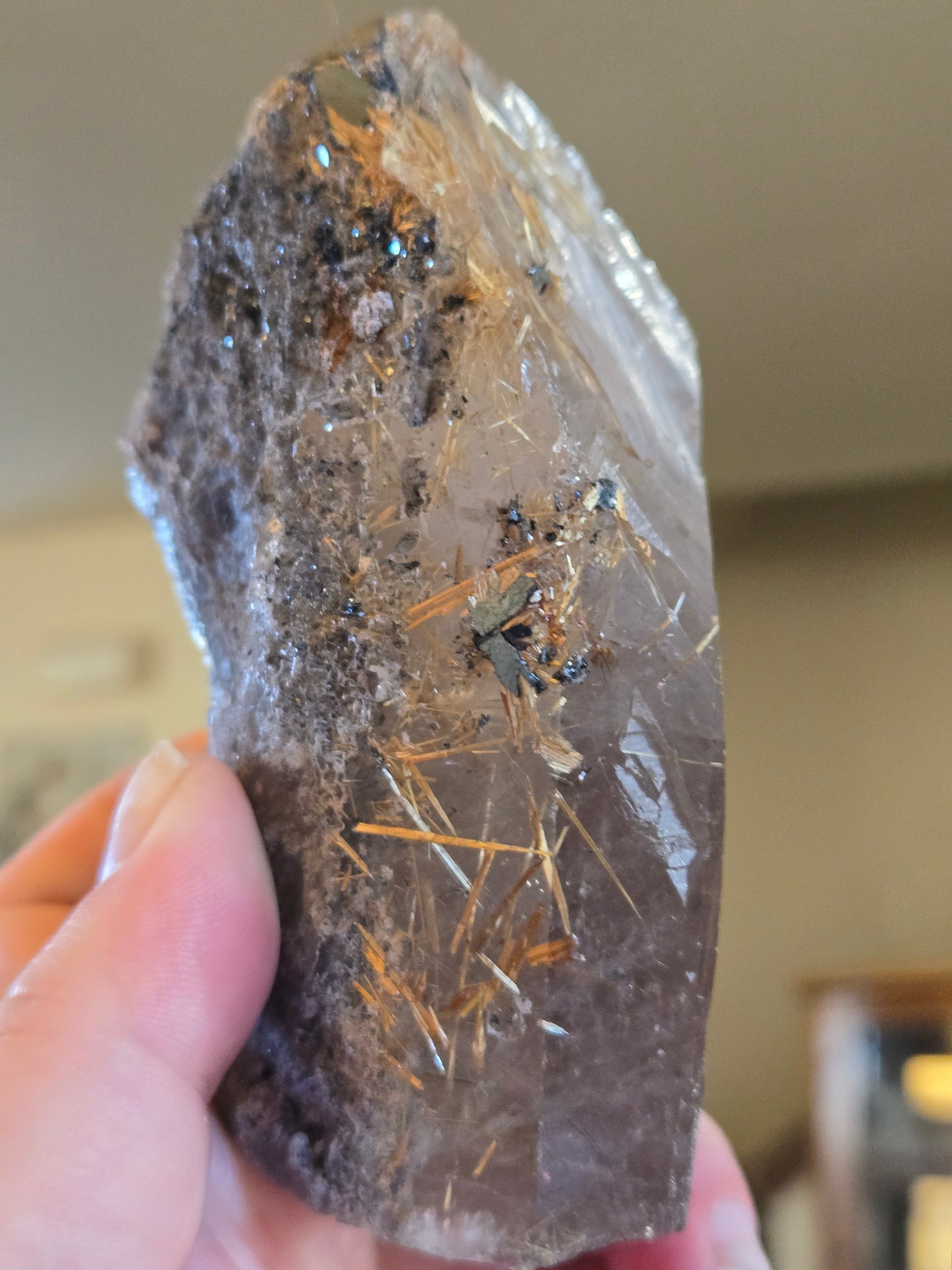 Rutilated Smokey Quartz free form